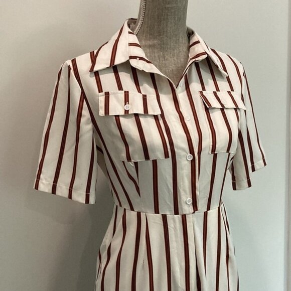 Nasty Gal White You're Just My Stripe Utility Jumpsuit​​​ - Picture 6 of 14